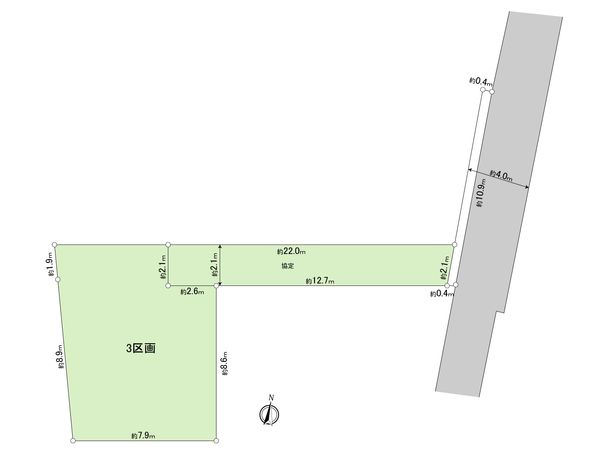 立川市錦町5丁目 土地3区画 区画図 立川市錦町5丁目 土地3区画 区画図