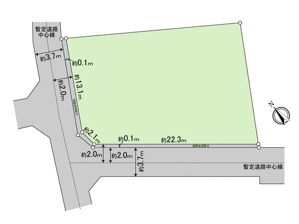 武蔵村山市三ツ木2丁目 土地 区画図 区画図