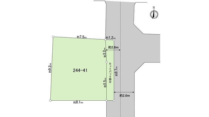立川市曙町2丁目 土地 区画図 区画図