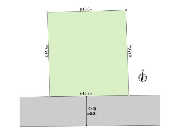 東大和市向原2丁目 土地 区画図