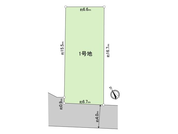 立川市上砂町3丁目 土地 区画図