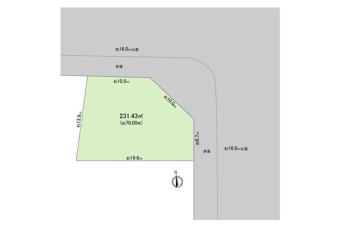 立川市若葉町3丁目 土地 区画図 区画図