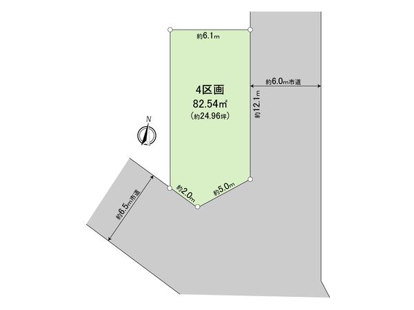 立川市栄町3丁目 土地 4区画 区画図 区画図