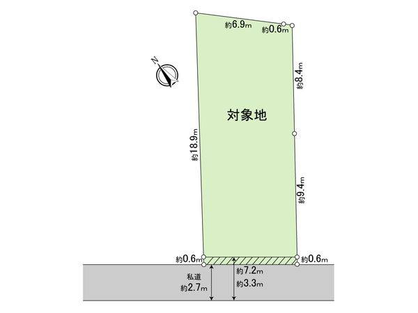 立川市高松町2丁目 建築条件付き売地 区画図 立川市高松町2丁目 建築条件付き売地 区画図