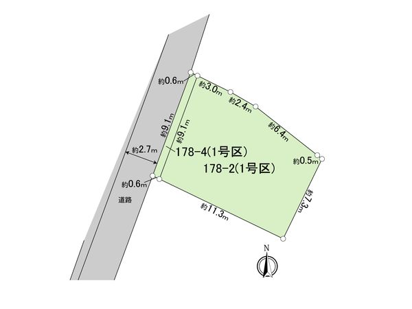 立川市柴崎町1丁目 土地 区画図 区画図