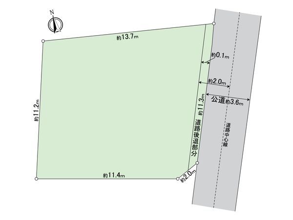 武蔵村山市残堀4丁目 土地 区画図
