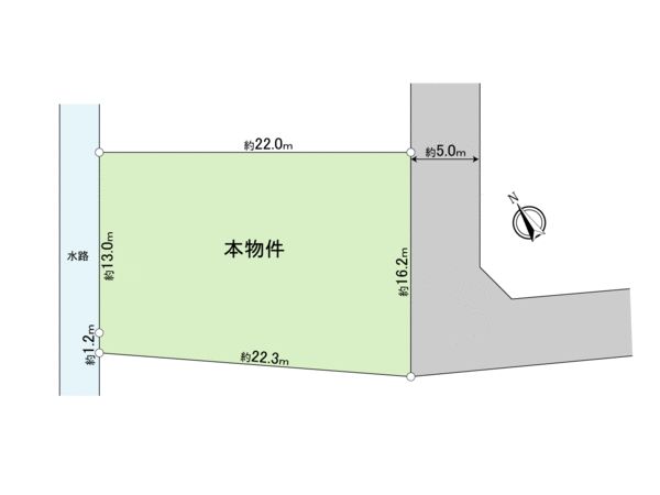 昭島市福島町2丁目 土地 地形図