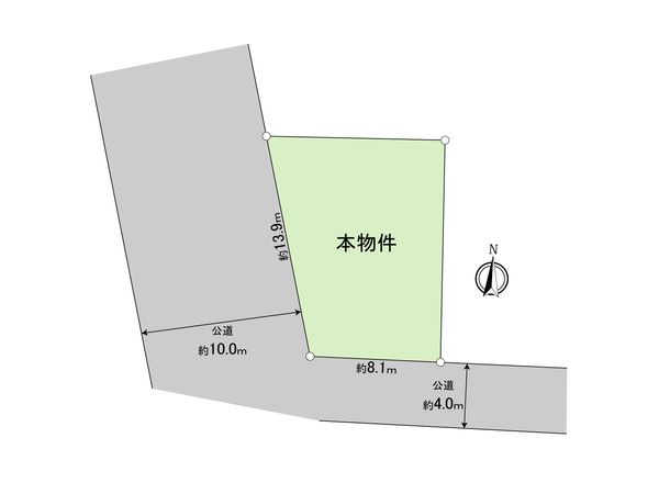 昭島市福島町 土地 区画図