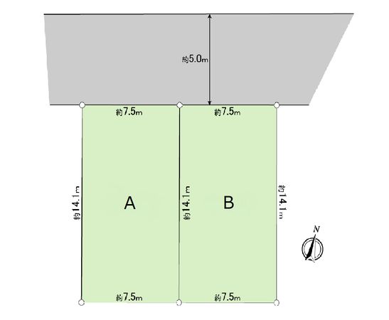 武蔵村山市三ツ藤1丁目 土地A 区画図 武蔵村山市三ツ藤1丁目 土地A 区画図