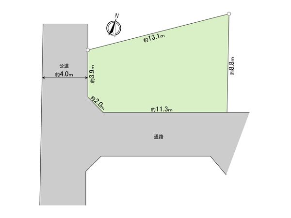 武蔵村山市大南4丁目 土地 区画図 武蔵村山市大南4丁目 土地 区画図