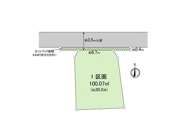立川市錦町5丁目土地 1区画 区画図 立川市錦町5丁目土地 1区画 区画図