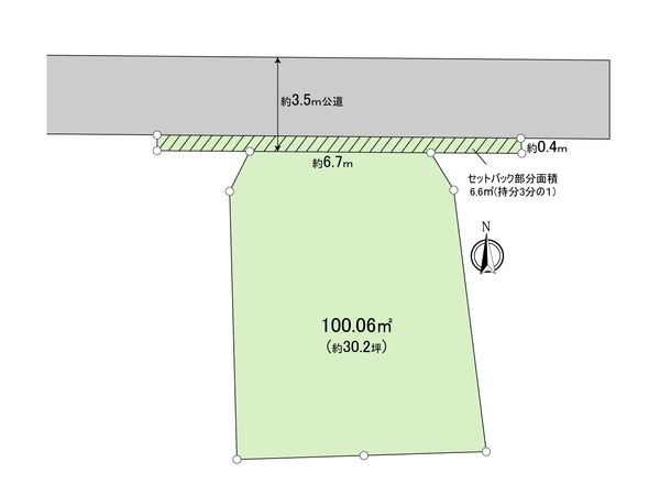 立川市錦町5丁目土地 1区画 区画図 立川市錦町5丁目土地 1区画 区画図