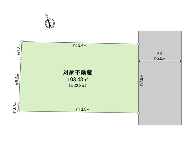 昭島市朝日町5丁目 土地 区画図 昭島市朝日町5丁目 土地 区画図