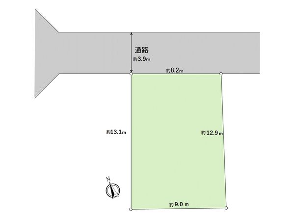 武蔵野市大南3丁目 土地 区画図 武蔵野市大南3丁目 土地 区画図