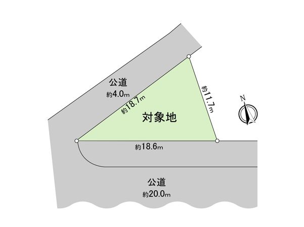 昭島市福島町2丁目 土地 区画図