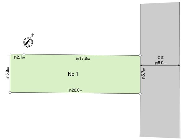 日野市旭が丘1丁目 1区画 区画図 日野市旭が丘1丁目 1区画 区画図