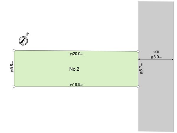 日野市旭が丘1丁目 2区画 区画図 日野市旭が丘1丁目 2区画 区画図