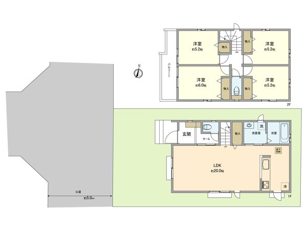東大和市向原2丁目 新築戸建A号棟 間取図(平面図) 東大和市向原2丁目 新築戸建A号棟 間取図(平面図)