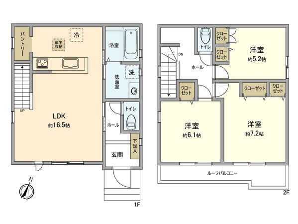 あきる野市野辺 新築戸建4号棟 間取図(平面図) あきる野市野辺 新築戸建4号棟 間取図(平面図)