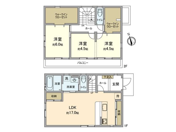 立川市一番町6丁目 戸建 間取図(平面図) 立川市一番町6丁目 戸建 間取図(平面図)