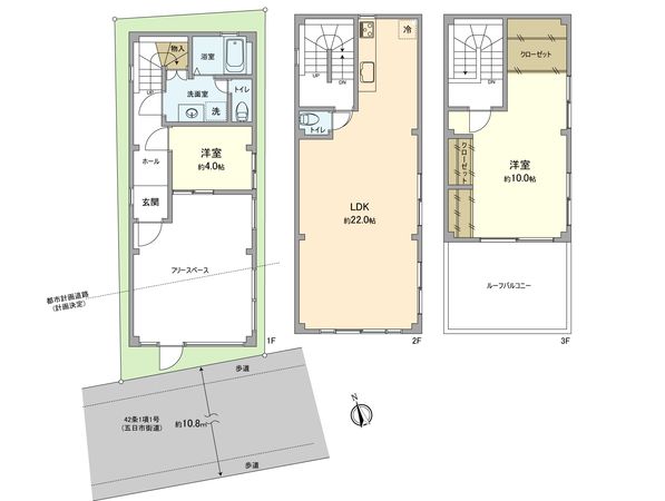 武蔵野市緑町1丁目 戸建 間取図(平面図) 武蔵野市緑町1丁目 戸建 間取図(平面図)