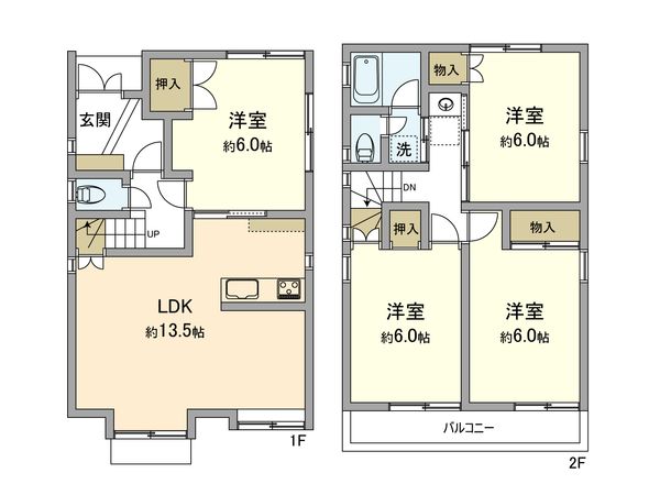 日野市日野本町5丁目 戸建 間取図(平面図) 日野市日野本町5丁目 戸建 間取図(平面図)