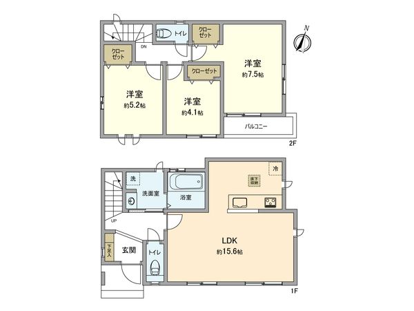 東大和市南街5丁目 新築戸建C号棟 間取図(平面図)