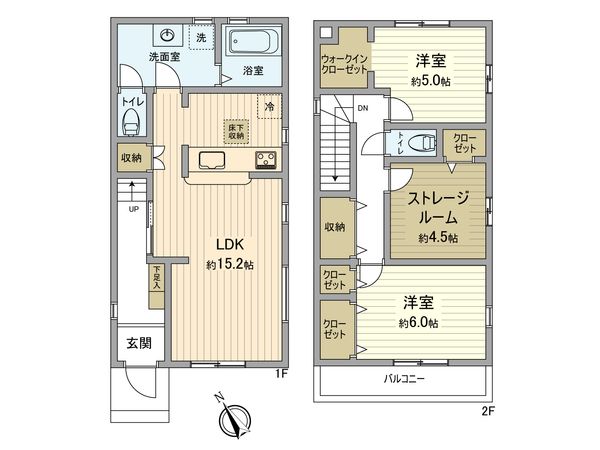 立川市上砂町3丁目 新築戸建 3号棟 間取図(平面図) 立川市上砂町3丁目 新築戸建 3号棟 間取図(平面図)
