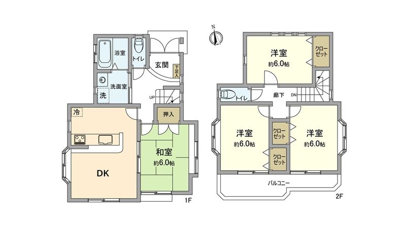 あきる野市草花 戸建 間取図(平面図) あきる野市草花 戸建 間取図(平面図)
