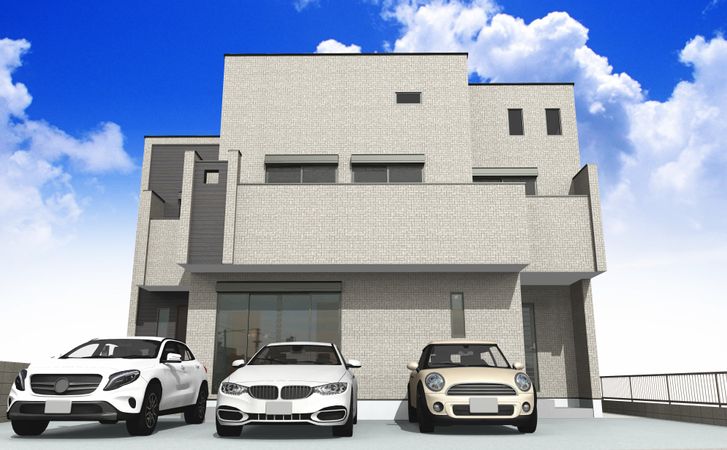 立川市富士見町2丁目 新築戸建 外観パース図
