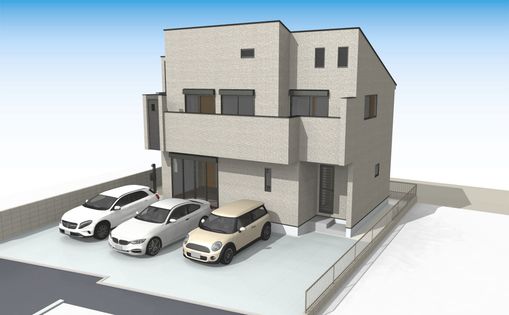 立川市富士見町2丁目 新築戸建 外観パース図