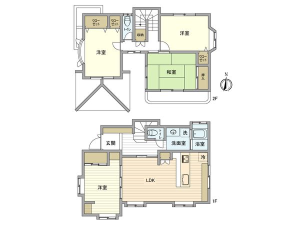 立川市幸町4丁目 戸建 間取図(平面図)