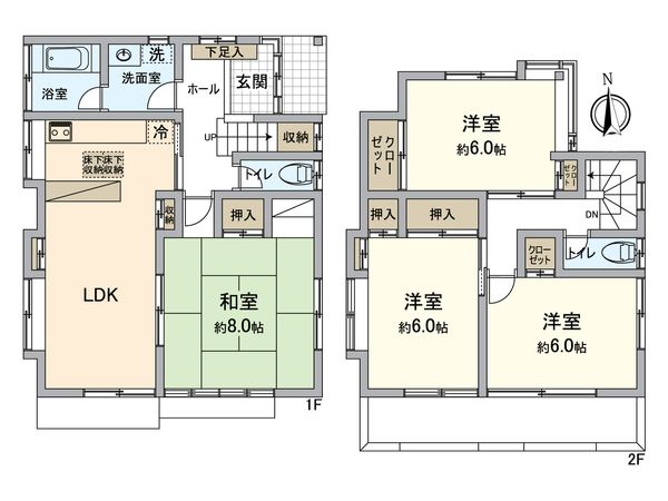 練馬区石神井台4丁目 戸建 間取図(平面図) 練馬区石神井台4丁目 戸建 間取図(平面図)