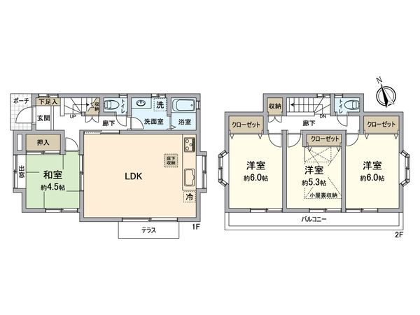 武蔵村山市大南2丁目 土地 間取図(平面図)