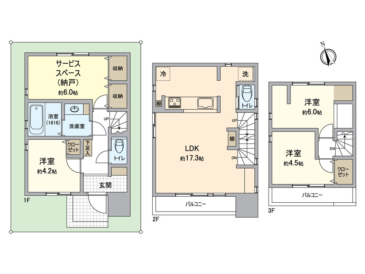 昭島市玉川町3丁目 新築戸建 間取図(平面図) 間取図(平面図)