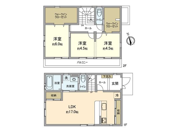 立川市一番町6丁目 戸建 間取図(平面図)