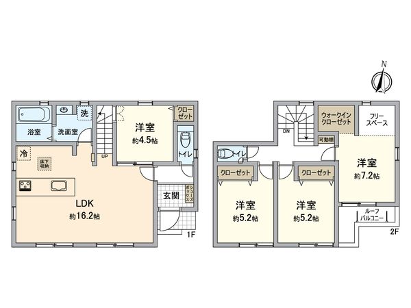 東大和市南街5丁目 新築戸建 間取図(平面図)