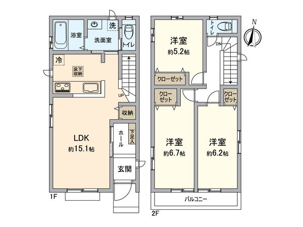 東村山市中央4丁目 新築戸建 C号棟 間取図(平面図)