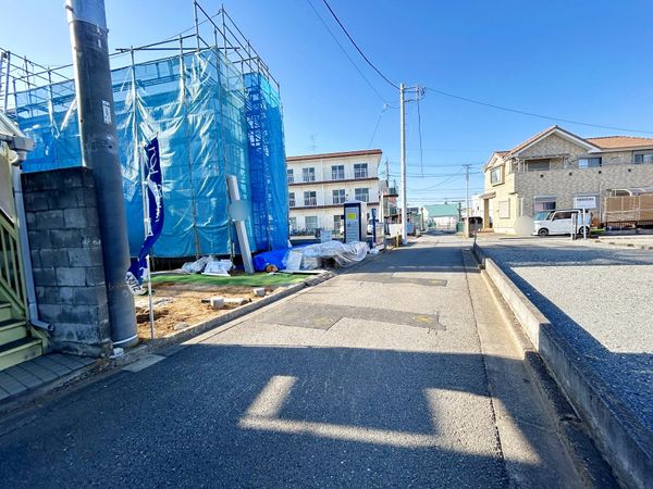 東村山市中央4丁目 新築戸建 D号棟 前面道路含む外観