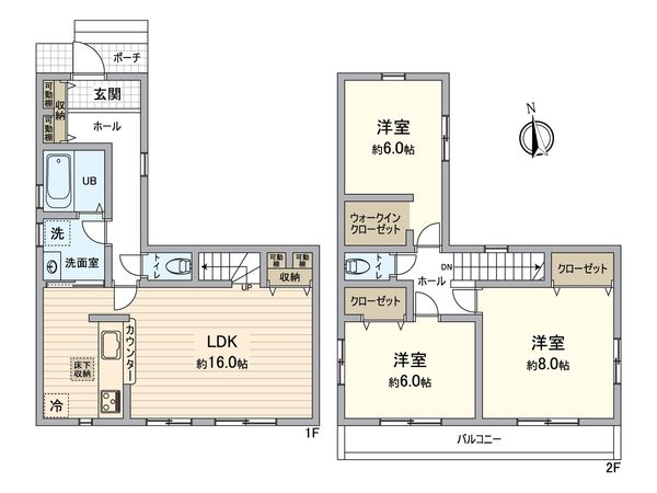 武蔵村山市大南3丁目 新築戸建 間取図(平面図)