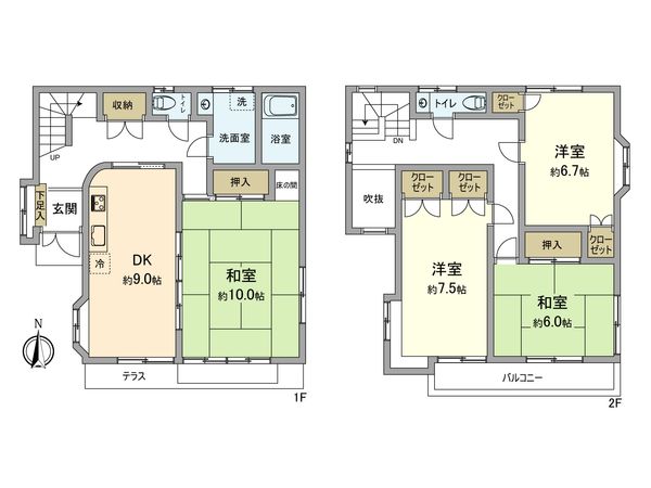 武蔵村山市大南1丁目 戸建 間取図(平面図) 武蔵村山市大南1丁目 戸建 間取図(平面図)