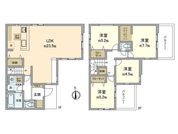 立川市幸町6丁目 新築戸建 間取図(平面図)