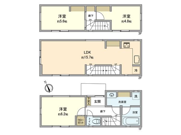 昭島市玉川町4丁目 新築戸建 間取図(平面図) 昭島市玉川町4丁目 新築戸建 間取図(平面図)