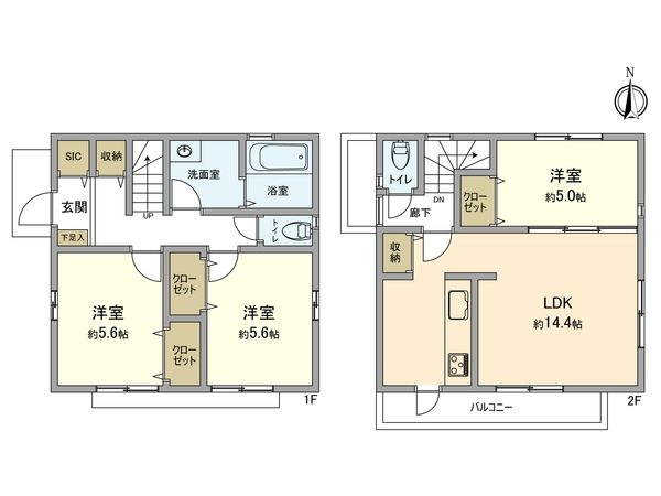 立川市柏町3丁目 戸建 間取図(平面図) 立川市柏町3丁目 戸建 間取図(平面図)