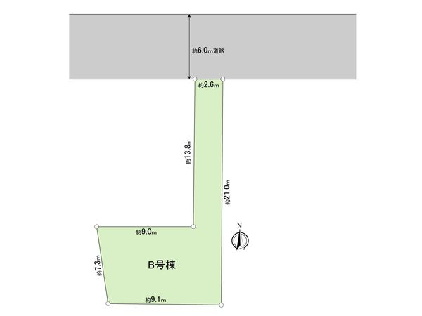 東大和市立野2丁目 新築戸建B号棟 区画図 東大和市立野2丁目 新築戸建B号棟 区画図