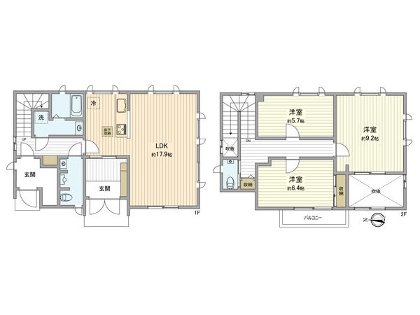 日野市栄町5丁目 戸建 間取図(平面図) 日野市栄町5丁目 戸建 間取図(平面図)