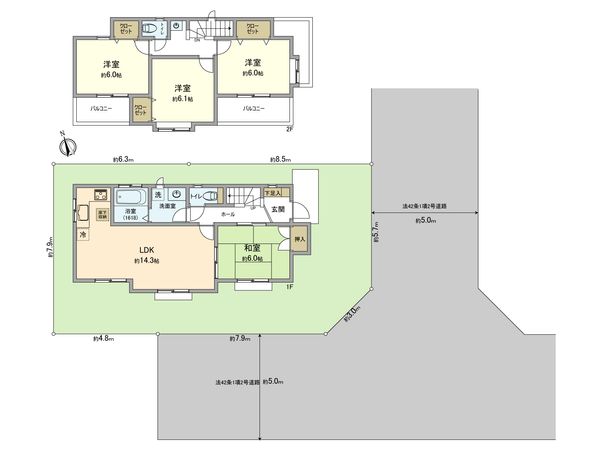 立川市柴崎町5丁目 戸建 間取図(平面図) 立川市柴崎町5丁目 戸建 間取図(平面図)