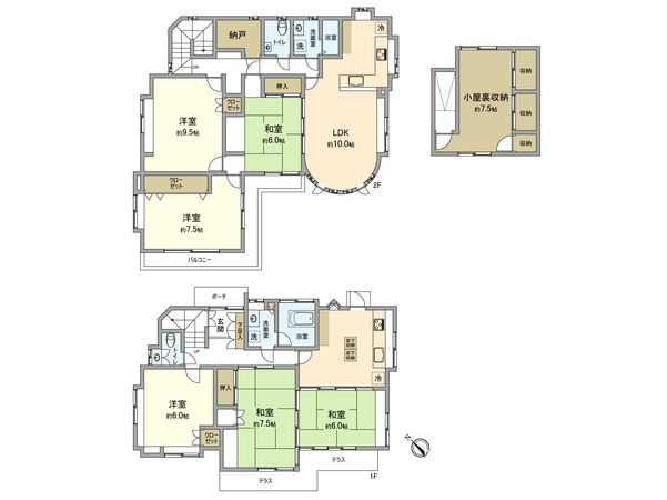 立川市栄町4丁目 戸建 間取図(平面図)