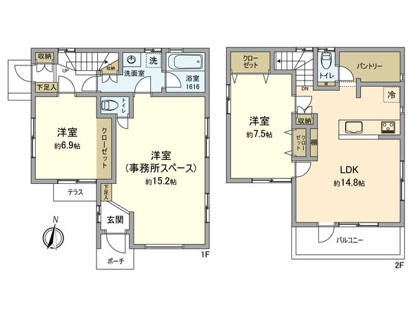 武蔵村山市大南1丁目 戸建 間取図(平面図)