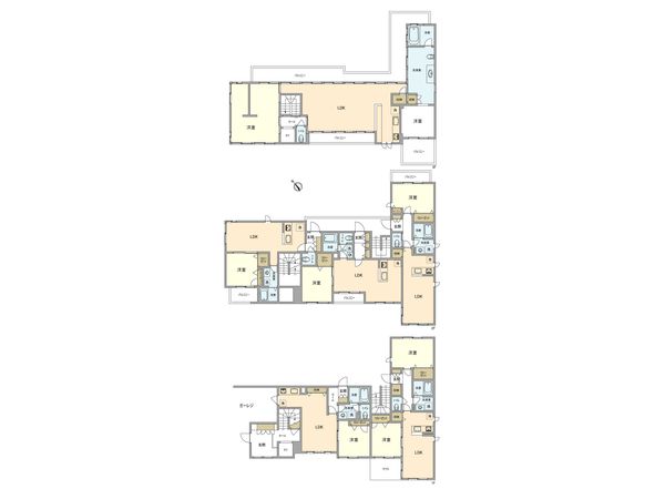 立川市高松町1丁目 賃貸併用住宅 間取図(平面図) 立川市高松町1丁目 賃貸併用住宅 間取図(平面図)